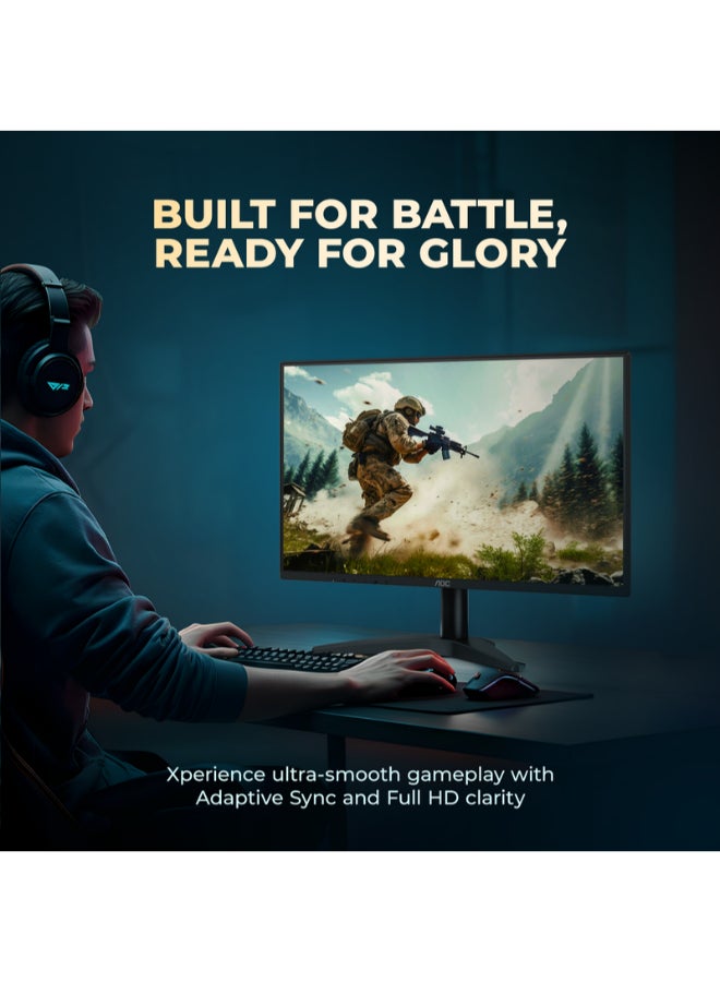 AOC 24.5" Inch FHD (1920x1080) IPS Gaming Monitor – 100Hz, 1ms MPRT, Adaptive Sync, Flicker-Free, Frameless Design, HDMI & VGA, VESA Mount, Tilt Adjustable - 25B36H | Black  - Image 4