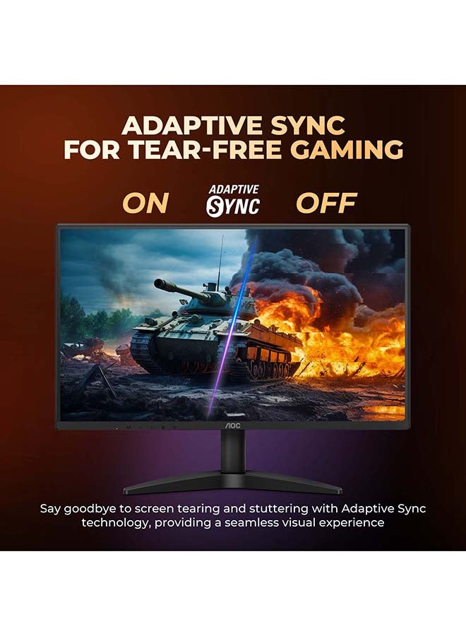 AOC 25 Inch FHD (1920x1080) IPS Gaming Monitor – 100Hz, 1ms MPRT, Adaptive Sync, Flicker-Free, Frameless Design, HDMI & VGA, VESA Mount, Tilt Adjustable - 25B36H Black - Image 5