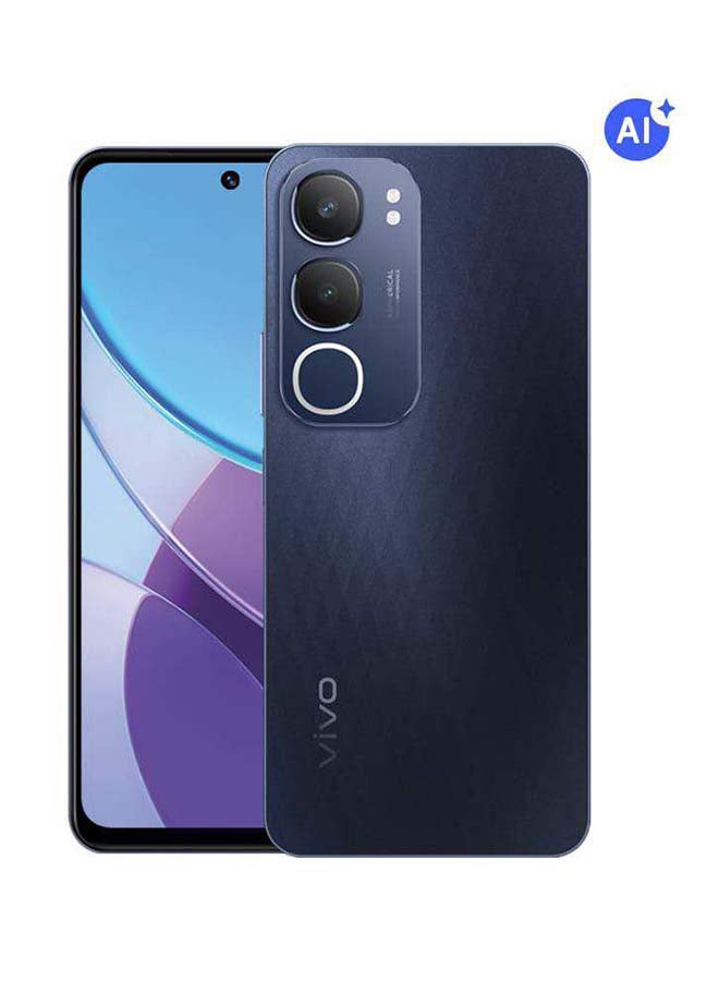 فيفو هاتف Y19s Pro AI ثنائي الشريحة باللون الأسود 6 جيجابايت RAM 128 جيجابايت 4G - نسخة الشرق الأوسط - Image 1