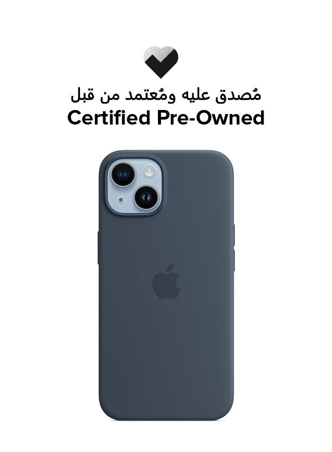 Apple Certified Pre Owned - iPhone 14 Silicone Case With MagSafe Storm Blue  - Image 1