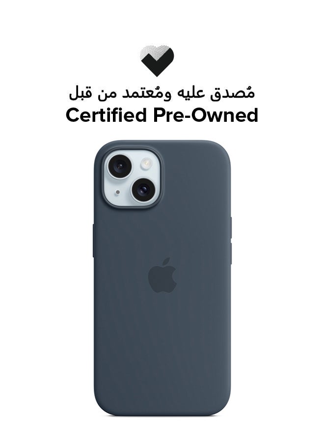 Apple Certified Pre Owned - iPhone 15 Silicone Case With MagSafe Storm Blue  - Image 1