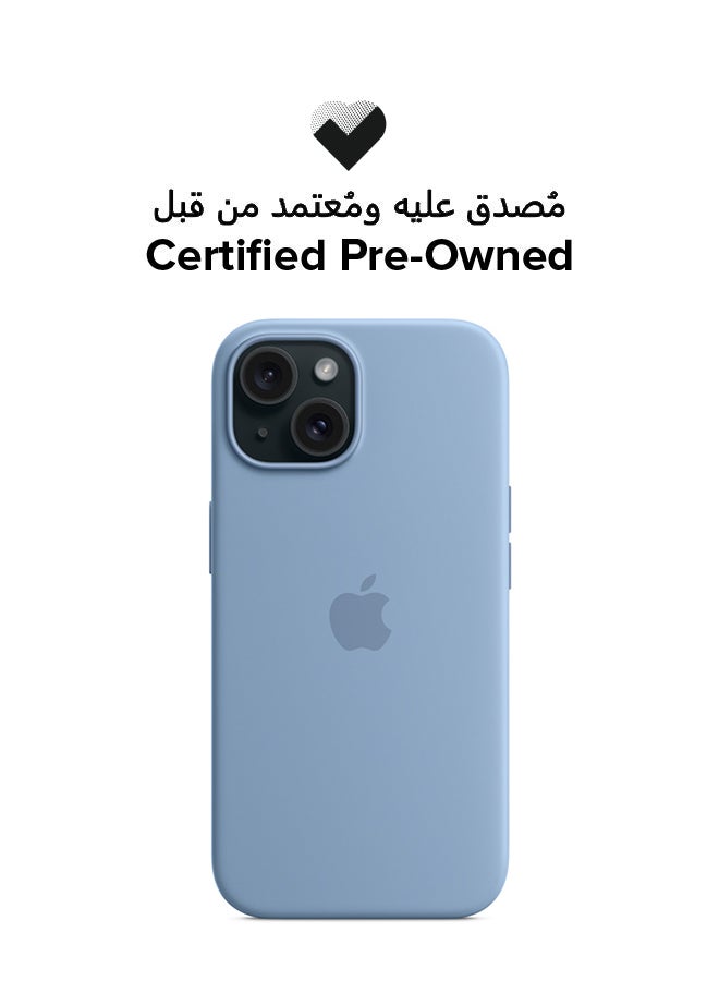 Apple Certified Pre Owned - iPhone 15 Plus Silicone Case With MagSafe Winter Blue  - Image 1