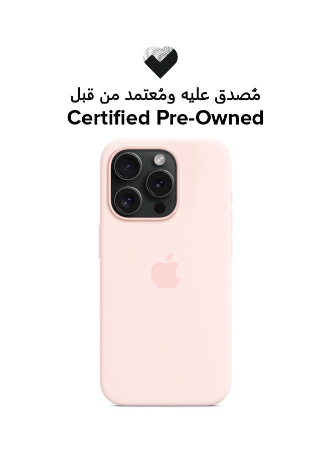 Apple Certified Pre Owned - iPhone 15 Pro Silicone Case With MagSafe Light Pink  - Image 1