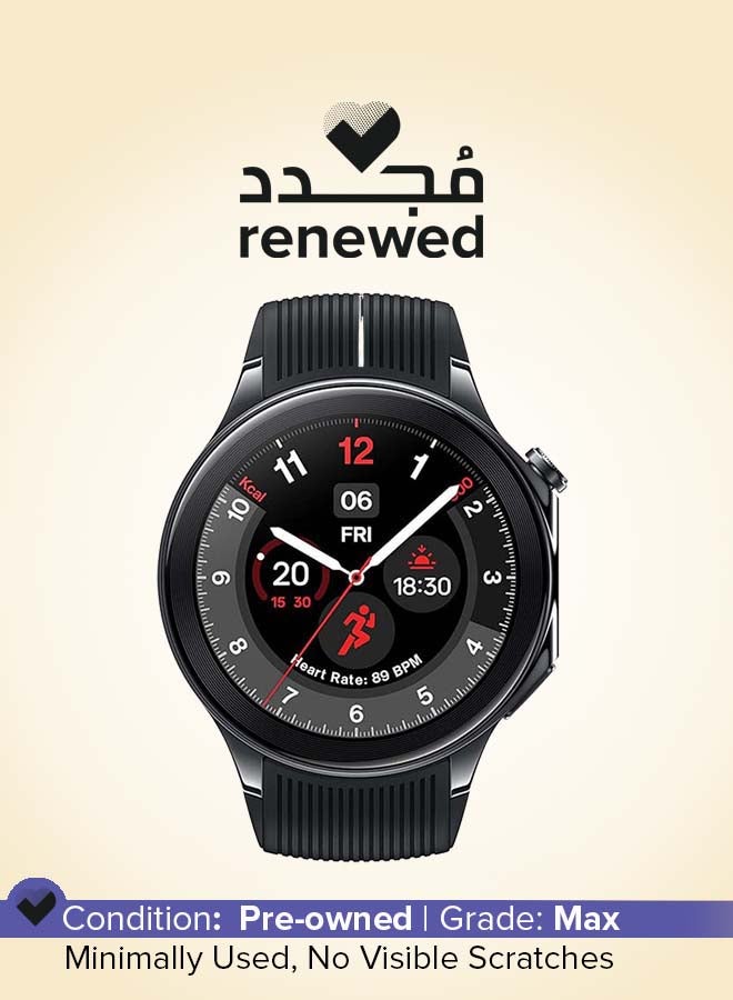 OnePlus Renewed - Watch 2 Google WearOS Screen Size 1.43 Black Steel  - Image 1