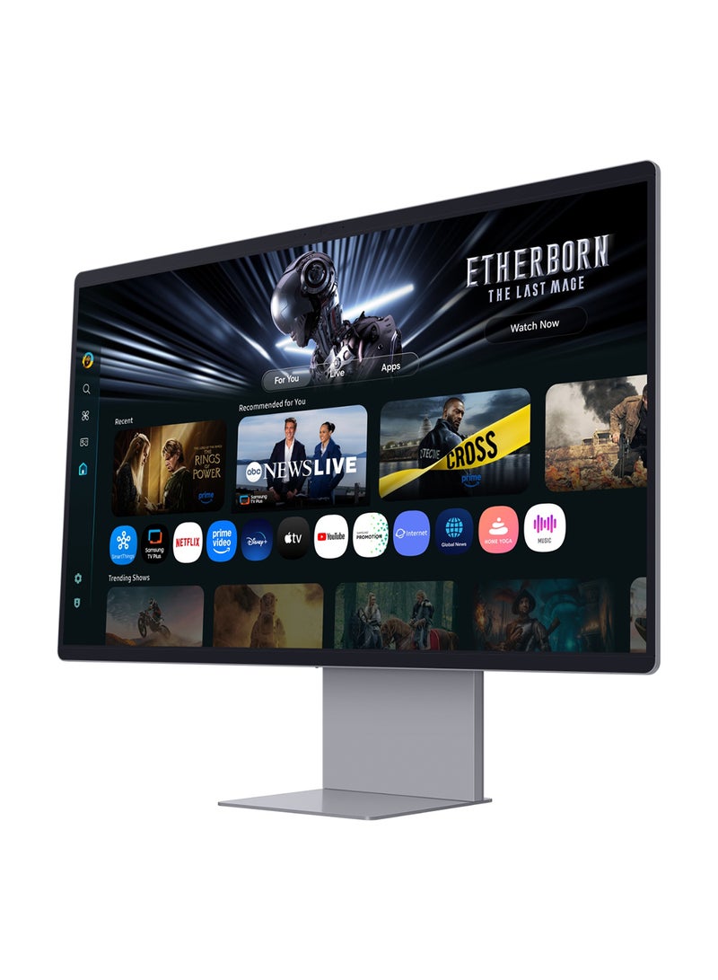 Samsung 32 Inch M9 4K QD-OLED Vision AI Smart Monitor, 165hz Refresh Rate & 0.03ms Response Time, Smart TV Apps, Vision AI, VESA DisplayHDR True Black 400, OLED Safeguard+, Logo &Taskbar Detection, Ask Copilot, Click to search, AI Upscaling pro, Voice Amplifier pro, SmartThings, AirPlay, Build In Camera LS32FM902SMXUE Grey - Image 2