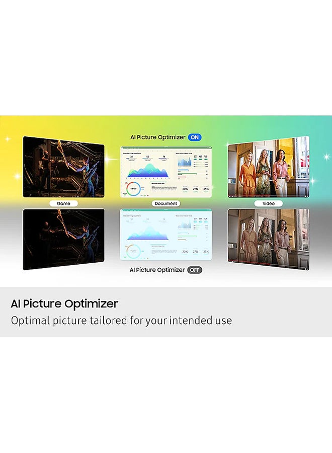 32 Inch M8 4K Vision AI Smart Monitor, AI Upscaling, AI Picture Optimizer, Knox Security, Smart TV Apps, Ask Copilot, Click to Search, Gaming Hub, Active Voice Amplifier Pro, SmartThings, AirPlay, Multicontrol, SlimFit Camera, Eye Saver Mode LS32FM801UMXUE White