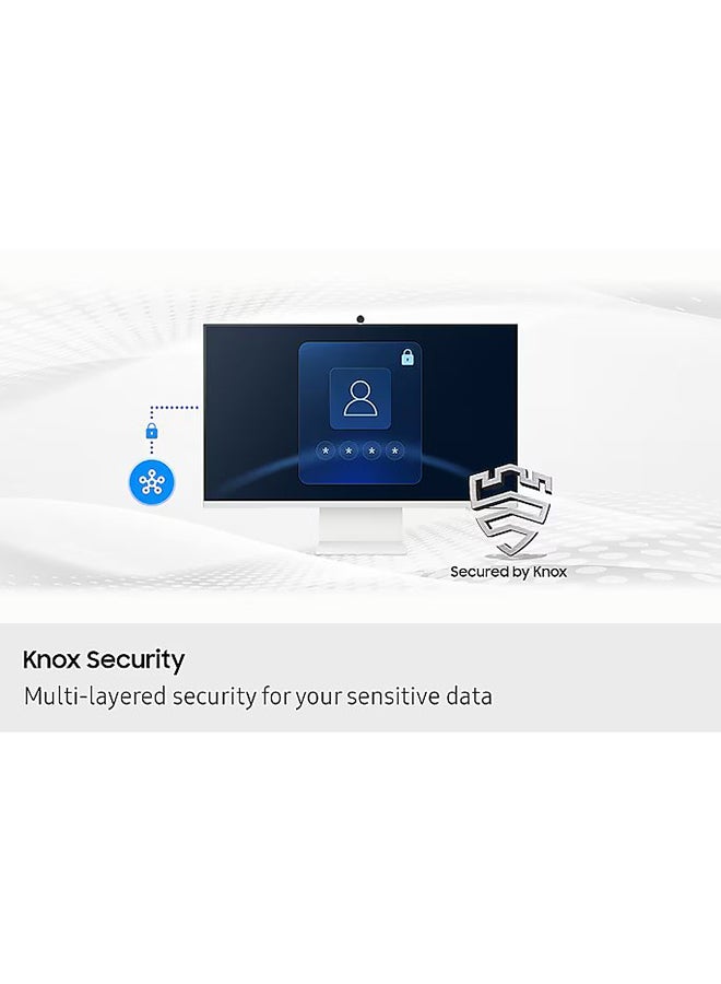 32 Inch M8 4K Vision AI Smart Monitor, AI Upscaling, AI Picture Optimizer, Knox Security, Smart TV Apps, Ask Copilot, Click to Search, Gaming Hub, Active Voice Amplifier Pro, SmartThings, AirPlay, Multicontrol, SlimFit Camera, Eye Saver Mode LS32FM801UMXUE White