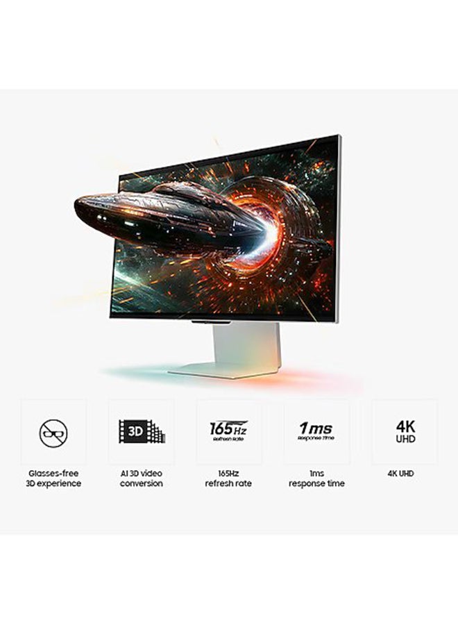 Samsung 27 Inch Odyssey 3D 4K G9 165Hz 1ms Gaming Monitor, Odyssey 3D Hub (AI 3D Video Coversion), Glass Free 3D, Spatial Audio, Edge Lighting, AMD FreeSync Premium, PLEASE REFER SYSTEM REQUIREMENT FOR USING Odyssey 3D Hub LS27FG900XMXUE Silver  - Image 3