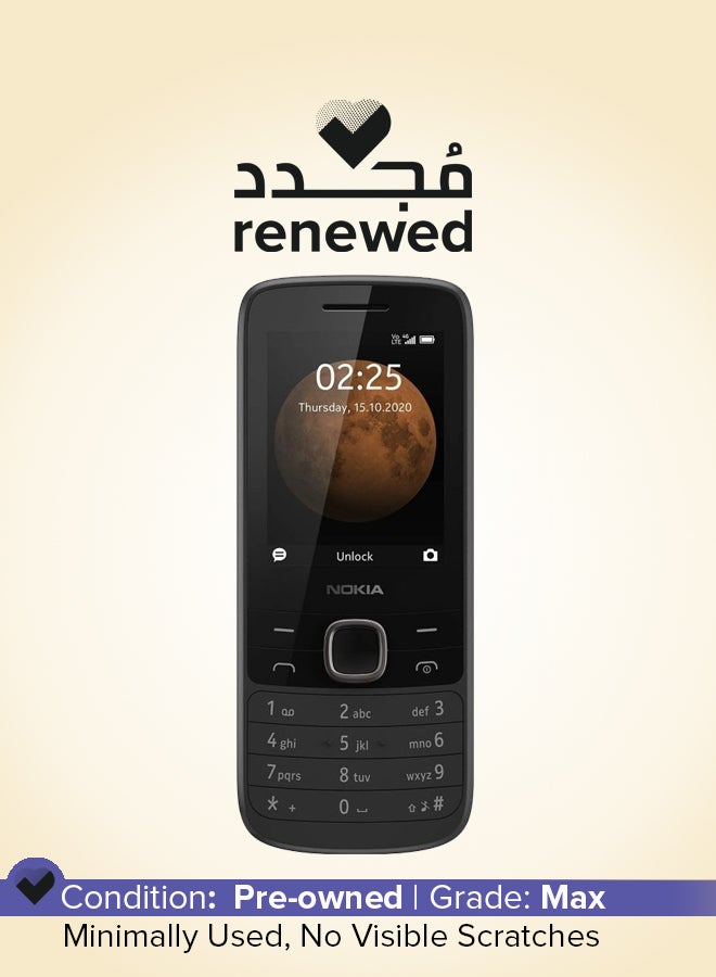 NOKIA Renewed - 225 Dual SIM Black 128MB 4G  - International Version  - Image 1