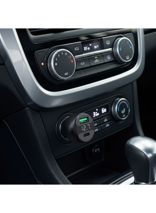 زينديور سوبر درايڤ شاحن سيارة بقوة 48 واط | منفذين (USB-C PD + USB-A QC3.0) | شحن سريع وآمن أثناء القيادة | مؤشر ضوئي LED اسود - Image 2