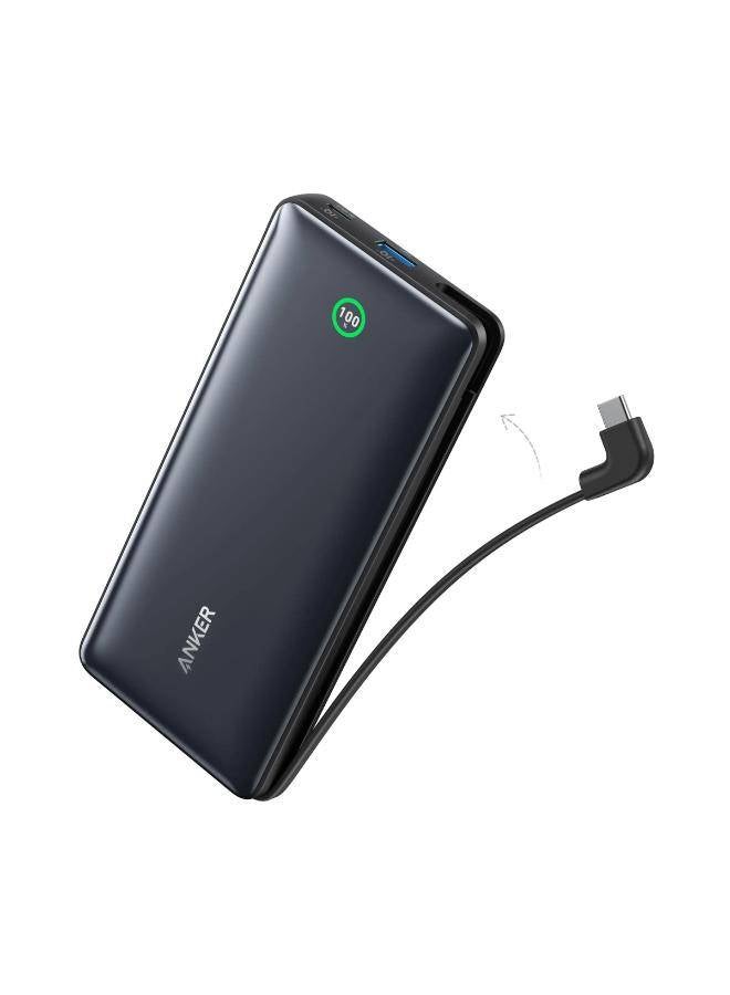 20000 mAh Anker Nano Power Bank 20,000 30W Built-In USB-C Cable | A1387H11 black - Image 1