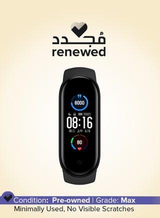 Renewed - Mi Band 5 Fitness Tracker Black - pnsku/N70184753V/45/_/1752683658/bac1ce99-699d-4def-99d3-07a71b93b009