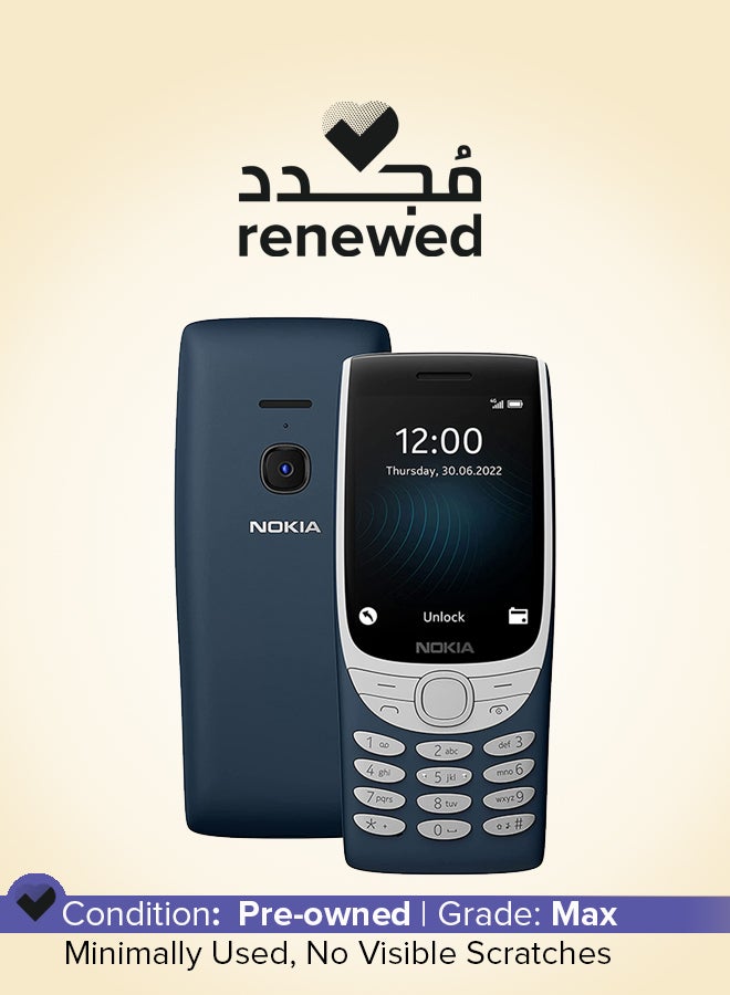 NOKIA Renewed - 8210 Dual SIM Feature Phone 4G Blue - International Version  - Image 1