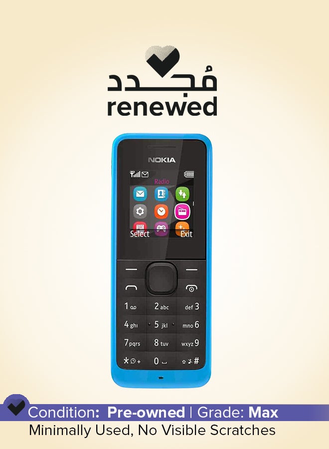 NOKIA Renewed - 105 Classic Single SIM Blue  - International Version  - Image 1
