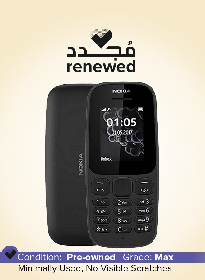 NOKIA Renewed - 105 Dual SIM 4MB Charcoal - International Version  - Image 1