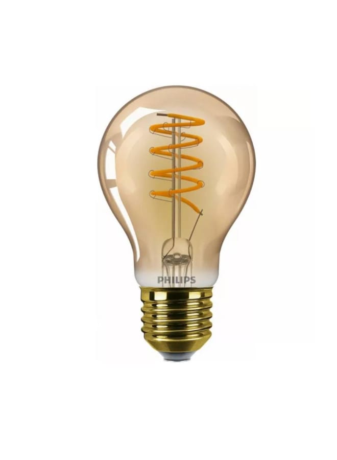 Philips Philips Filament LED Bulb 4W Equivalent 25W, Dimmable, Warm A60 E27 GOLD SP D RF SRT4  - Image 1