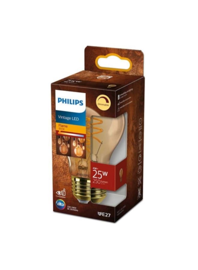 Philips Philips Filament LED Bulb 4W Equivalent 25W, Dimmable, Warm A60 E27 GOLD SP D RF SRT4  - Image 2