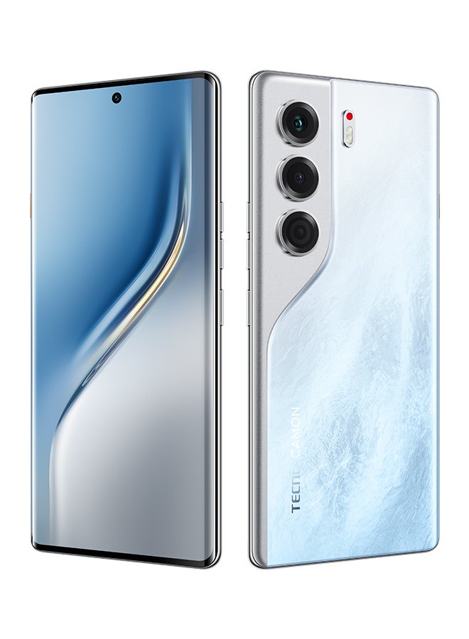 تكنو Camon 40 Pro Dual SIM Glacier White 8GB RAM 256GB 5G - Middle East Version - Image 4
