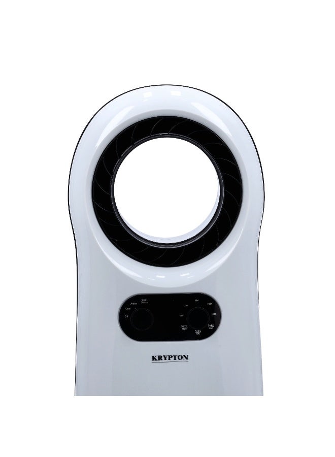 KRYPTON Portable Air Cooler | 2-in-1 Evaporative Cooler & Humidifier | 3-Speed Fan, 3.5L Water Tank with Ice Box, Anion Function, Bladeless Design, Low Noise | Ideal for Home & Office 3.5 L 65 W KNAC6316 White & Black  - Image 2