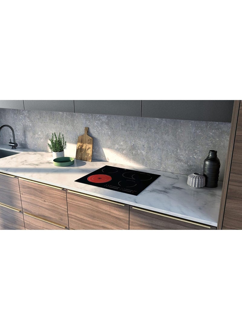 Electrolux 60cm Built-in Ceramic Hob, Radiant Hob with 4 Cooking Zones, Stop + Go' function, Auto Heat-up, MultiZone, EcoTimer & Smooth Easy to Clean Glass Surface EHR64441CK Black - Image 5