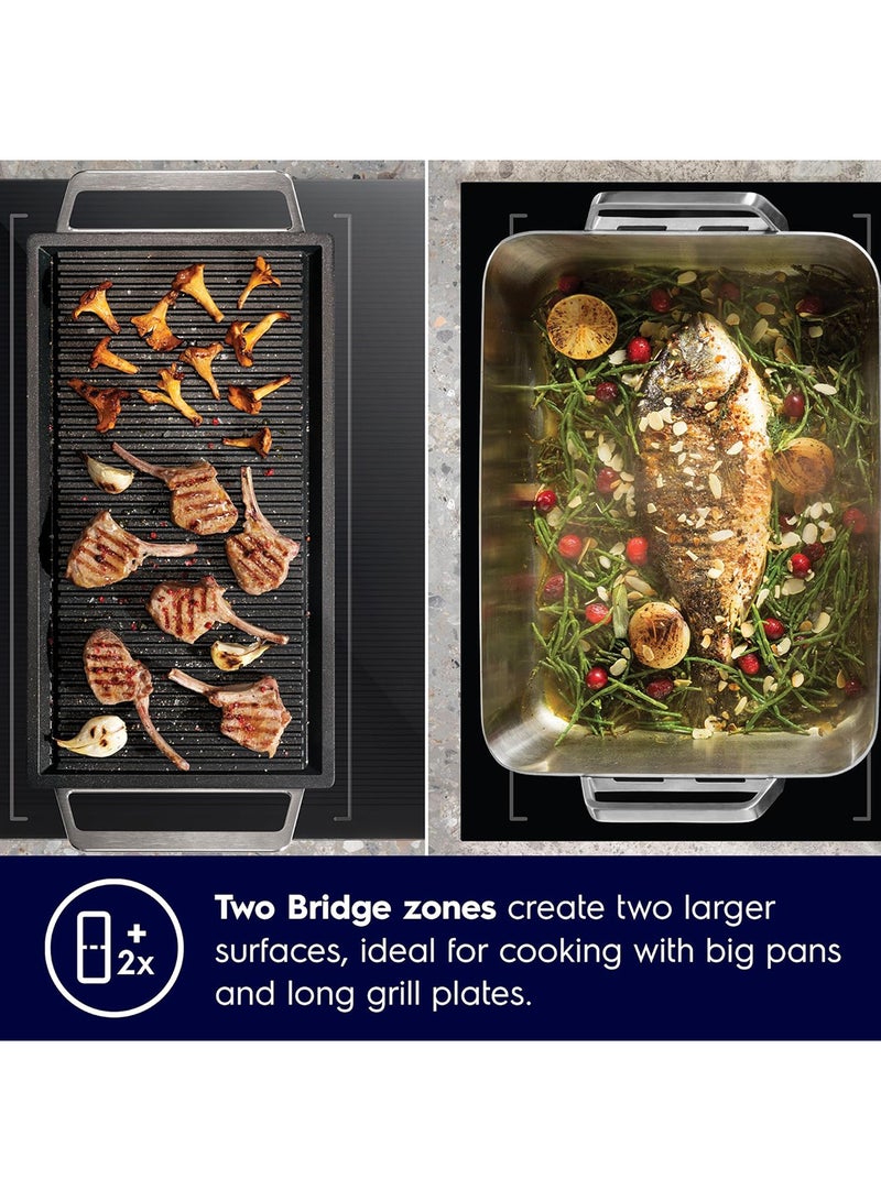 Electrolux 60cm UltimateTaste 500 Built-In Induction Hob, Made in Germany, 4 Cooking Zones with Power Boost Function, Intuitive Touch Controls, Bridge function, Safe Fast & Efficient EIV644 Black - Image 4