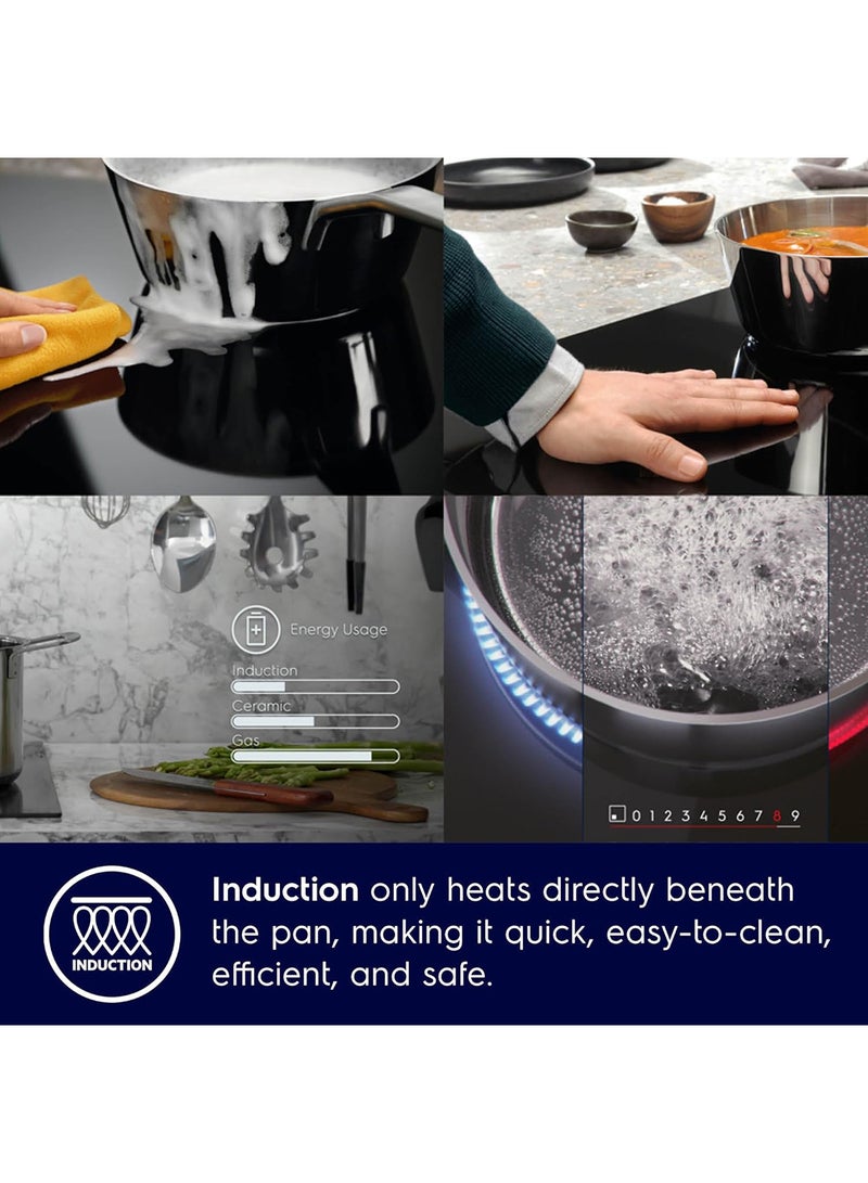 Electrolux 60cm UltimateTaste 500 Built-In Induction Hob, Made in Germany, 4 Cooking Zones with Power Boost Function, Intuitive Touch Controls, Bridge function, Safe Fast & Efficient EIV644 Black - Image 5