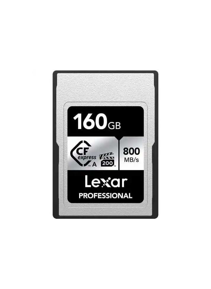 Lexar LEXAR PROFESSIONAL 160GB CFEXPLEXAR professional 160gb cfexpress type a card silver, up to 800mb/s read 700mb/s write (LCAEXSL160G-RNENG)RESS TYPE A CARD SILVER, UP TO 800MB/S READ 700MB/S WRITE (LCAEXSL160G-RNENG) - Image 1