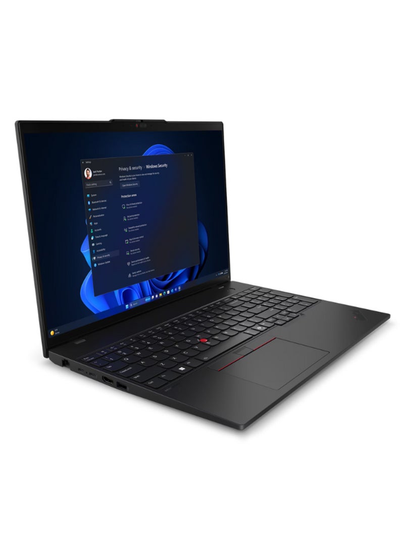 ThinkPad L16 Laptop With 16-Inch WUXGA(1920x1200) Display, Core Ultra 7-155U Processor/16GB RAM DDR5/1TB SSD/Integrated Graphics/Windows 11 Pro/ English/Arabic Black