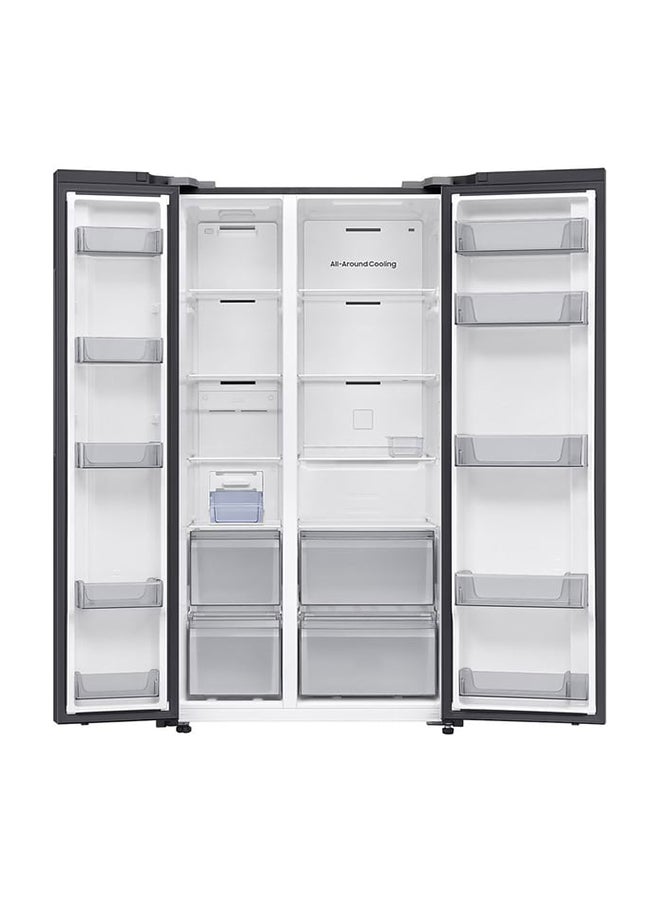 Samsung 655L Bespoke AI Side Side Refrigerator with Mono Cooling, AI inverter Compressor, WiFi Enabled, SmartThings App Connectivity, RS70F65Q1FAE Black - Image 3