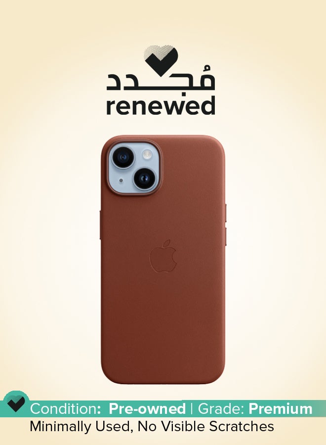 Apple Renewed - iPhone 14 Leather Case With MagSafe - Umber  - Image 1