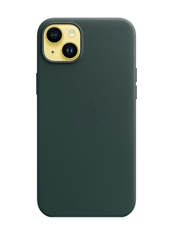 Apple Renewed - iPhone 14 Plus Leather Case With MagSafe - Forest Green  - Image 3