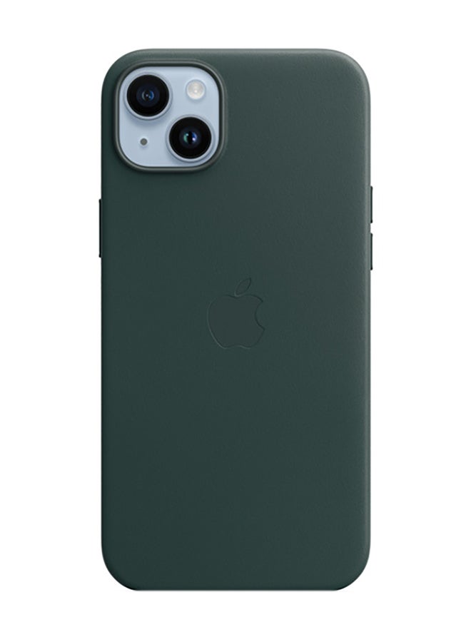 Apple Renewed - iPhone 14 Plus Leather Case With MagSafe - Forest Green  - Image 2