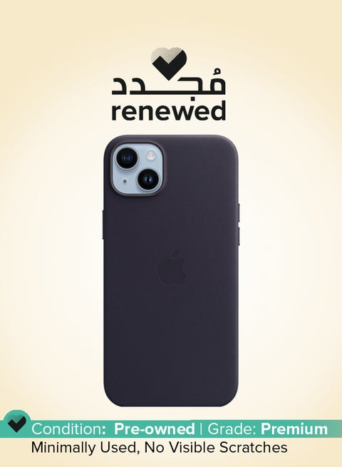 Renewed - iPhone 14 Plus Leather Case With MagSafe - Ink