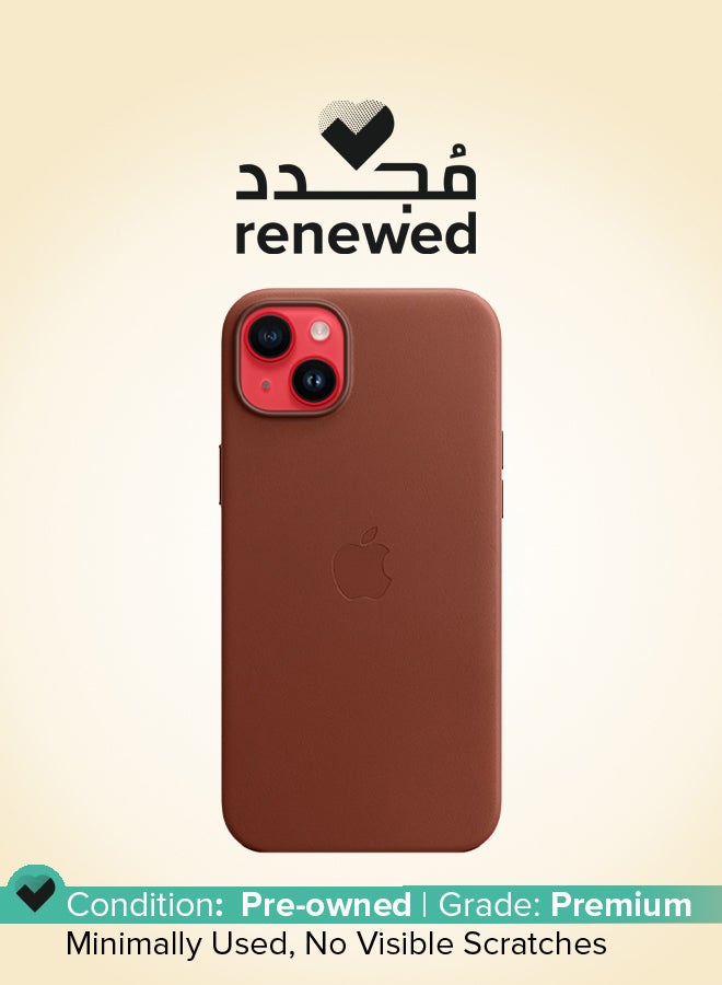 Apple Renewed - iPhone 14 Plus Leather Case With MagSafe - Umber  - Image 1