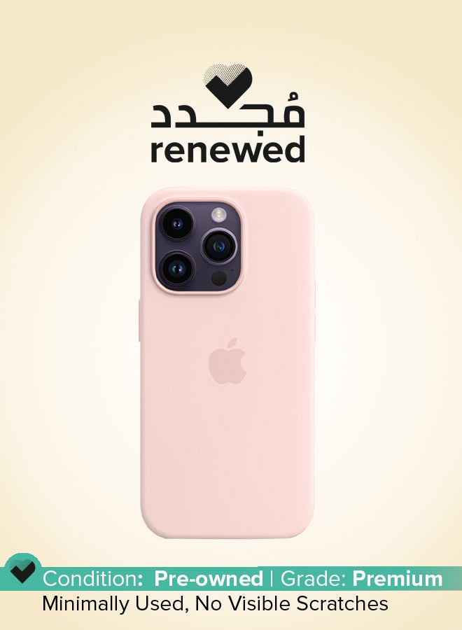 Renewed - iPhone 14 Pro Silicone Case With MagSafe - Chalk Pink