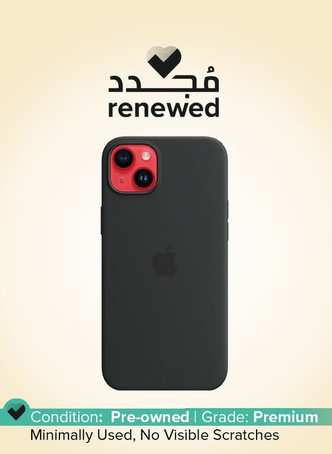 Renewed - iPhone 14 Plus Silicone Case With MagSafe - Midnight