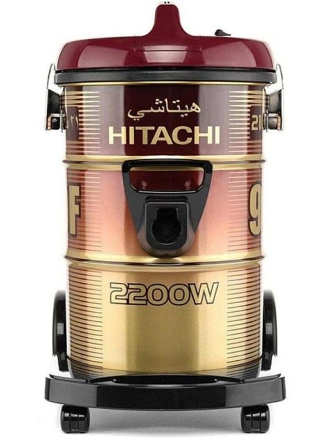 هيتاشي Barrel Vacuum Cleaner 21 L 2200 W CV-960FWR Dark Red  - Image 3