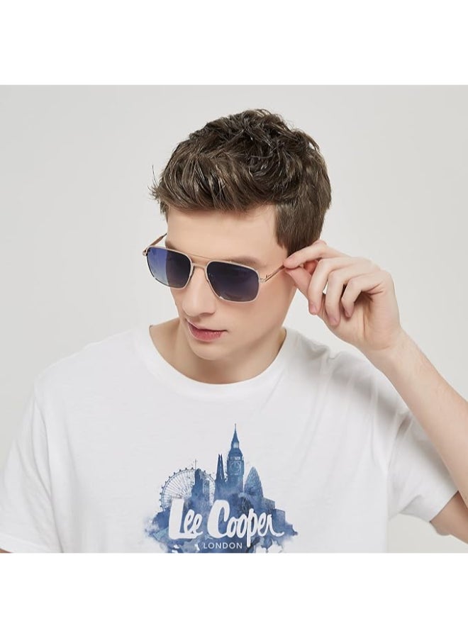 لي كوبر Polarized Sunglasses  Frame  Mirror Lens 56mm  - LC1024C01  - Image 4