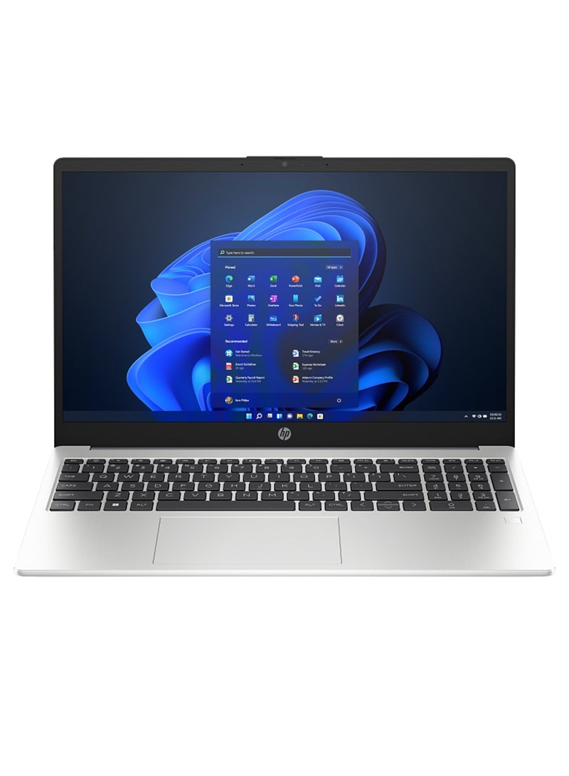 HP 250 G10 Laptop With 15.6-Inch FHD Display, Core i5 1334U Processor/8GB RAM/512GB SSD/Inte Iris Xe Graphics/DOS(Without Windows) English/Arabic Silver  - Image 1