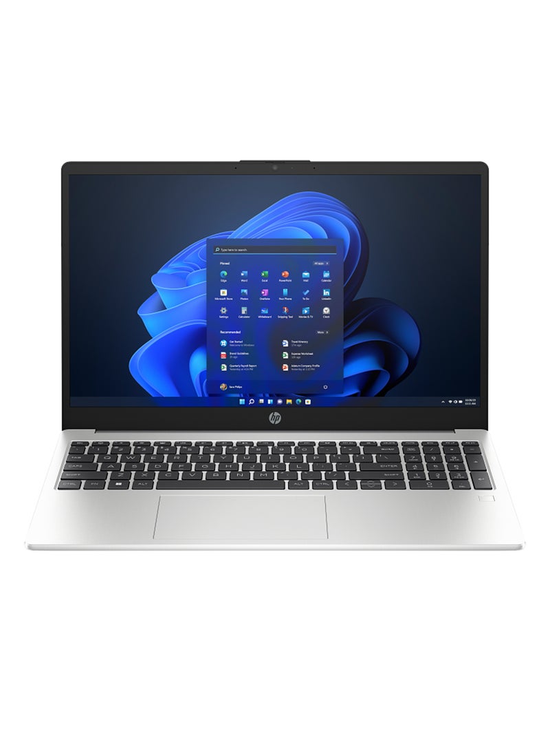 HP 250 G10 Laptop With 15.6-Inch Full HD(1920x108) Display, Core i7-1355U Processor/16GB RAM DDR4/512GB SSD/Intel Iris Xe Graphics/DOS(Without Windows) English/Arabic Silver  - Image 1