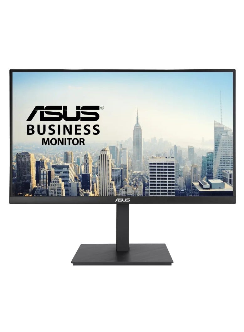 ASUS 27" Inch Business Monitor 4K UHD (3840x2160) IPS, HDR-10, DisplayPort, Dual HDMI, Stereo Speakers, Flicker Free, Blue Light Filter, Ergonomic Design, Wall Mountable, Green Sustainability - VA27UQSB | Black - Image 1