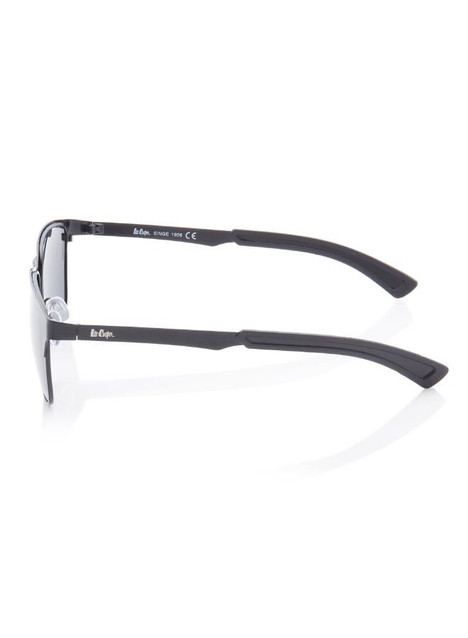 Lee Cooper Men's Polarized Sunglasses Grey Frame Matte Black Mirror Lens 56mm  - LC1222C01  - Image 3