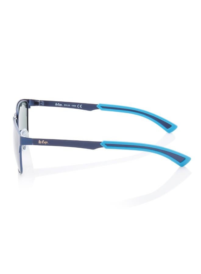لي كوبر Men's Polarized Sunglasses G15 Frame Dark Blue Mirror Lens 56mm  - LC1222C03  - Image 3