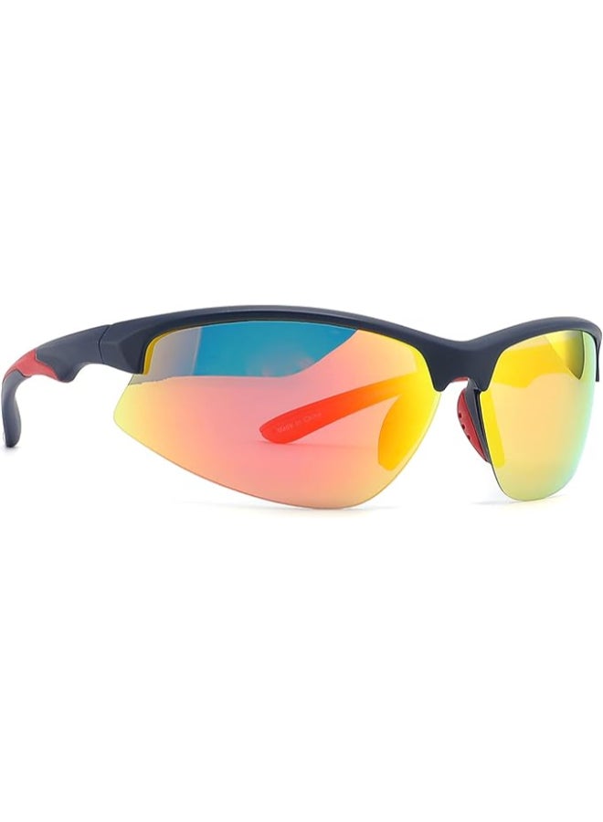 لي كوبر Polarized Sunglasses M.Blue Frame Red REVO Mirror Lens 73mm  - LC1009C02 - Image 5