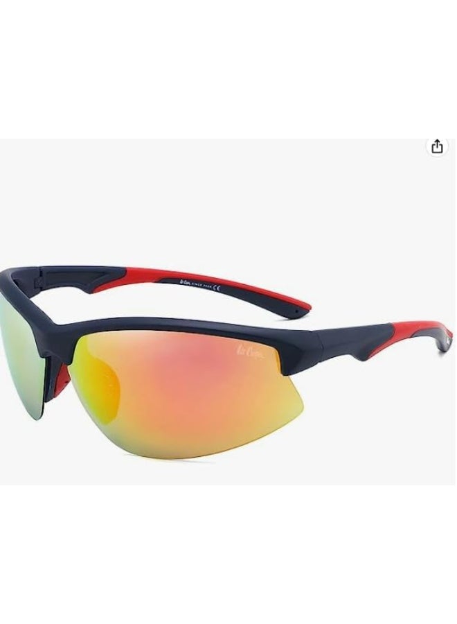 لي كوبر Polarized Sunglasses M.Blue Frame Red REVO Mirror Lens 73mm  - LC1009C02 - Image 4