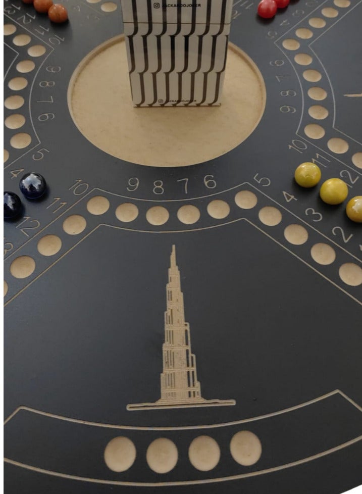 جاكارو جوكر Black For 4 Players With Bag And Cards Jakroo Board Game Dubai Style  - Image 3