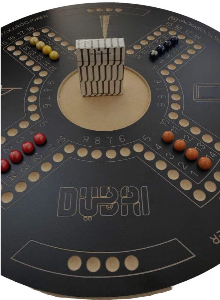 جاكارو جوكر Black For 4 Players With Bag And Cards Jakroo Board Game Dubai Style  - Image 5