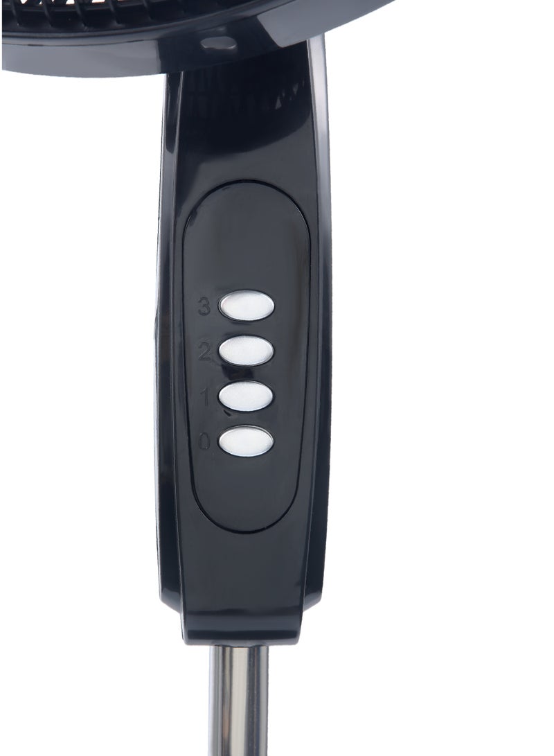 Sonanshi 18" Stand Fan With Height Adjustable Feature | 6 Blade Leaf With 3 Speed Switch And Oscillation Function | Self Protected When Over Heated | Ideal For Office, Rooms And Dining Rooms | Tower/Stand Fan 75 W SF-8042S Black  - Image 5