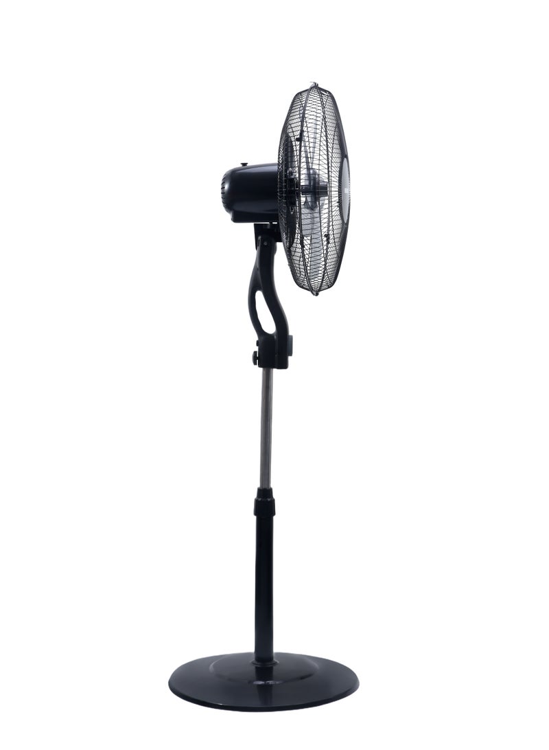 SONASHI 16" Stand Fan With Height Adjustable Feature | 5 Transparent Blade Leaf With 3 Speed Switch And Oscillation Function | Ideal For Office, Rooms And Dining Rooms | Tower/Stand Fan 60 W SF-8041S Black  - Image 3