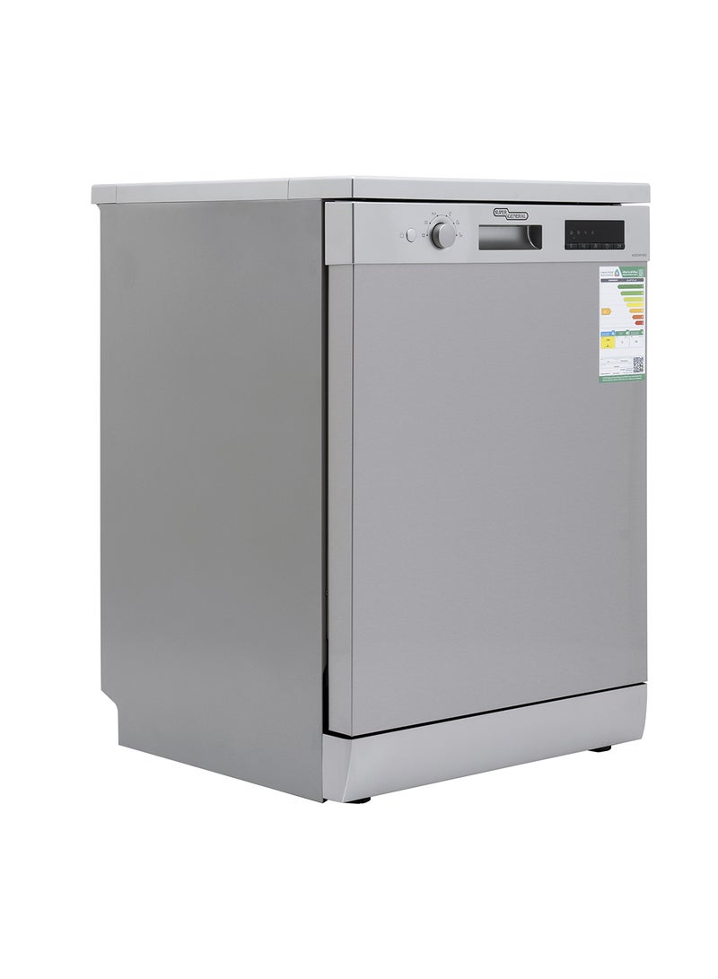 SUPER GENERAL Dishwasher With 6 Programs And 12 Place Capacity With 2 Shelves, Model No KSGDW1602, 2 Years Warranty , Made In China 11 L KSGDW1602 Silver  - Image 2